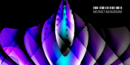 Abstract colorful background graphics template with blended multiple 3D like objectsのイラスト素材