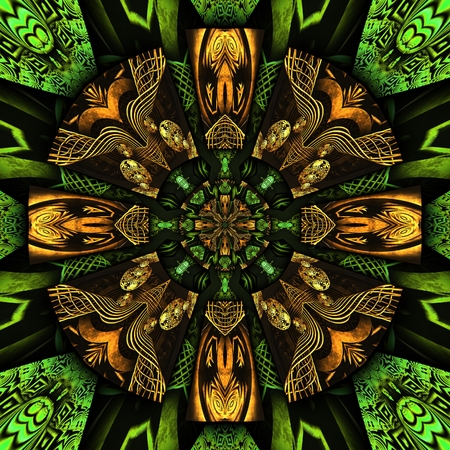 3D render of plastic background seamless tile with embossed abstract pattern symmetryの写真素材