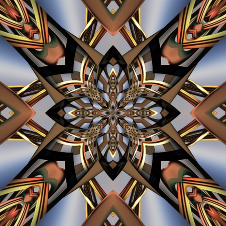 3D render of plastic background seamless tile with embossed abstract pattern symmetryの写真素材