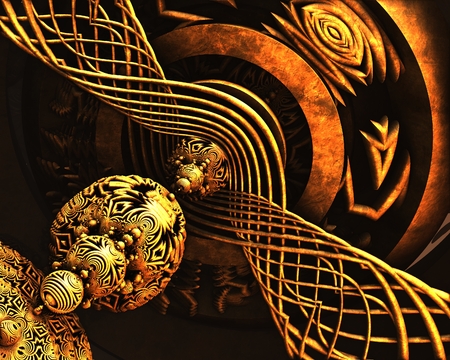 3D illustration of virtual scenery for creative design, art and entertainmentの写真素材