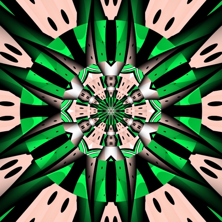 3D render of plastic background seamless tile with embossed abstract colorful pattern symmetryの写真素材