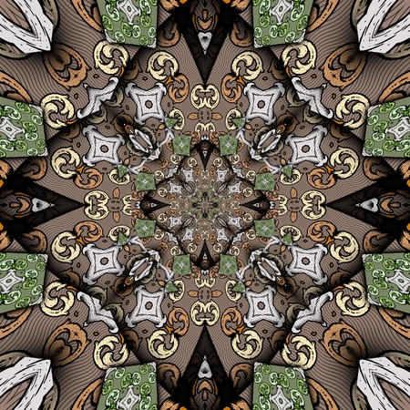 3D render of plastic background seamless tile with embossed abstract colorful pattern symmetryの写真素材