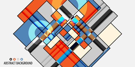 Abstract colorful background template with blended multiple discrete shapesのイラスト素材