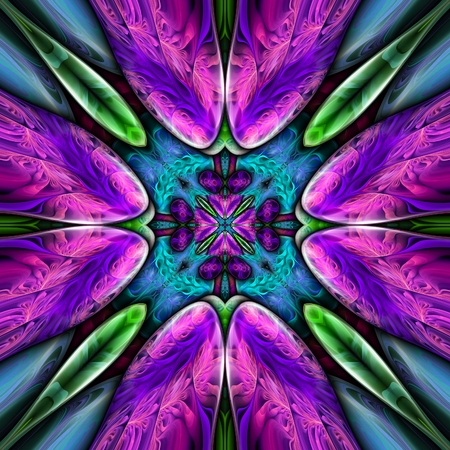 3D render of plastic background seamless tile with embossed abstract colorful pattern symmetryの写真素材