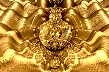 3D illustration of virtual scenery for creative design, art and entertainmentの写真素材