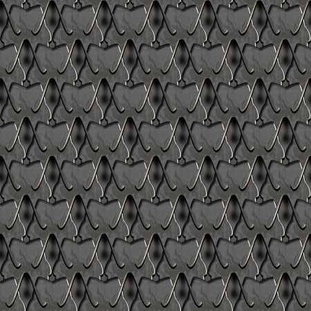 3D rendering of Middle Ages armor seamless background pattern tileの写真素材