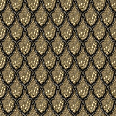3D rendering of Middle Ages armor seamless background pattern tile