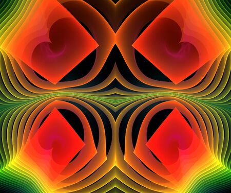 Computer generated colorful fractal artwork for creative art,design and entertainmentの写真素材