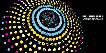 Abstract colorful background graphics template with blended multiple dotsのイラスト素材