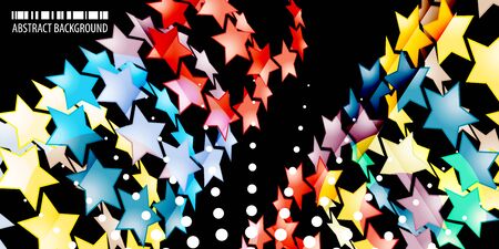 Abstract colorful background template with blended multiple star shapesのイラスト素材