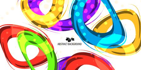 Abstract colorful background graphics template with blended multiple abstract shapesのイラスト素材