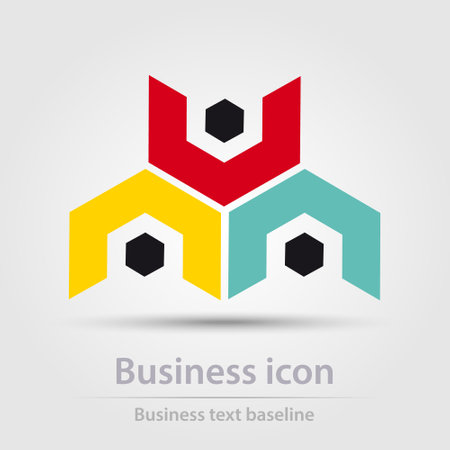Originally created color abstract business icon for creative design tasksのイラスト素材