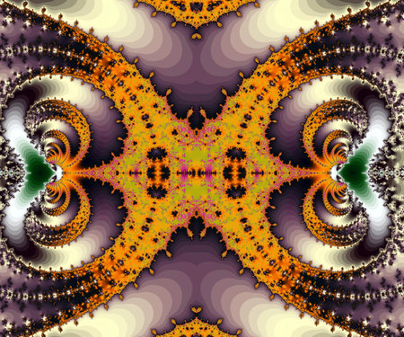 Computer generated abstract colorful fractal artwork for creative design, art, home decoration and entertainmentの写真素材