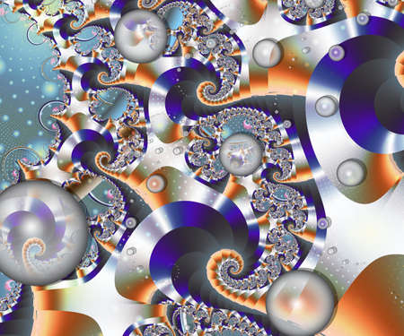 Computer generated abstract colorful fractal artwork for creative design, art, home decoration and entertainmentの写真素材