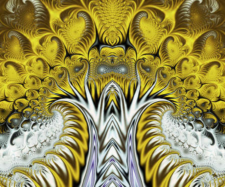 Computer generated abstract colorful fractal artwork for creative design, art, home decoration and entertainmentの写真素材