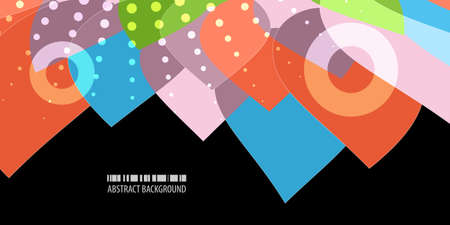 Abstract colorful background vector template with blended multiple geometric shapesのイラスト素材