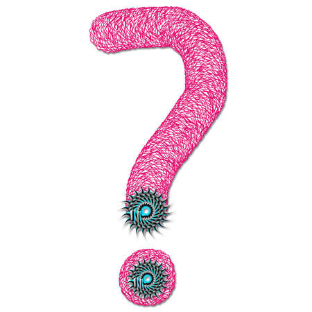 3D render of funny tube sign, symbol with colorful fractal kaleidoskope effect embellishmentの写真素材