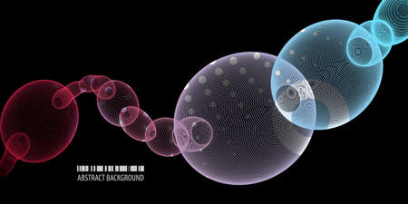 Abstract colorful background vector template with blended multiple geometric shapesのイラスト素材