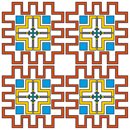 Abstract generative art design of color pattern vector  tile for creative designのイラスト素材