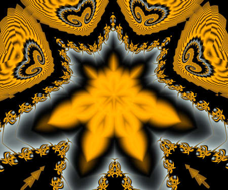 Computer generated abstract colorful fractal artwork for creative design, art, home decoration and entertainmentの写真素材