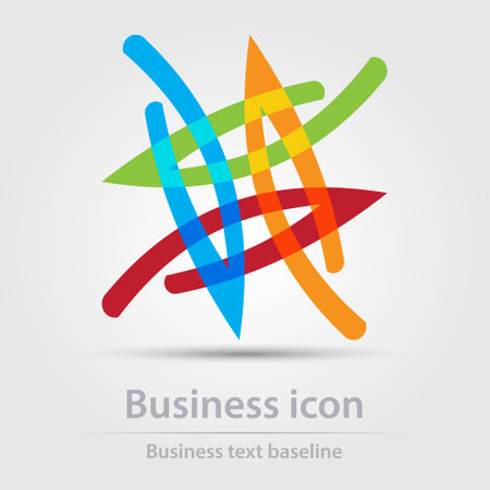 Originally designed color abstract vector business icon for creative design tasksのイラスト素材