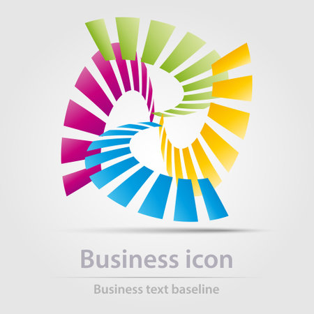 Originally designed color abstract vector business icon for creative design tasksのイラスト素材