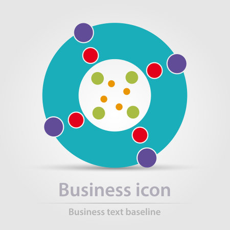 Originally designed color abstract vector business icon for creative design tasksのイラスト素材