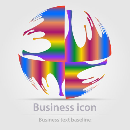 Originally designed color abstract vector business icon for creative design tasksのイラスト素材