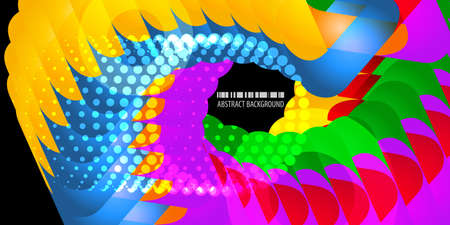 Abstract colorful background vector template with blended multiple geometric shapesのイラスト素材