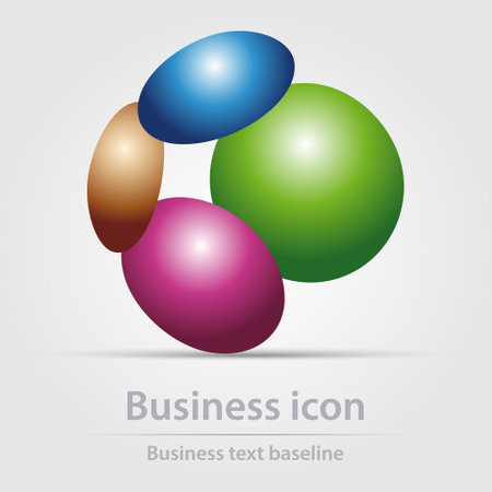 Originally designed color abstract vector business icon for creative design tasksのイラスト素材