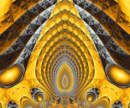 Computer generated abstract colorful fractal artwork for creative design, art, home decoration and entertainmentの写真素材