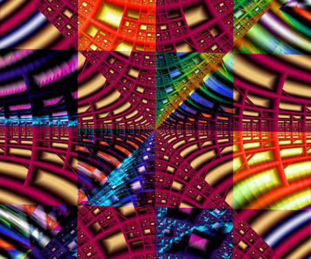 Computer generated abstract colorful fractal artwork for creative design, art, home decoration and entertainmentの写真素材
