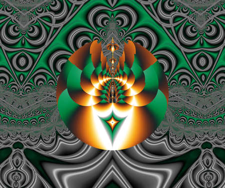 Computer generated abstract colorful fractal artwork for creative design, art, home decoration and entertainmentの写真素材