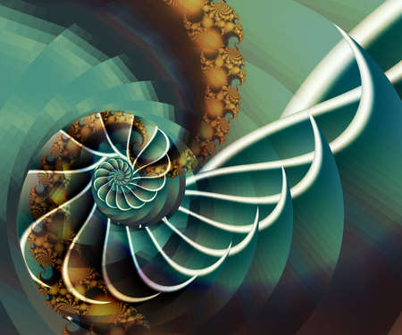 Computer generated abstract colorful fractal artwork for creative design, art, home decoration and entertainmentの写真素材