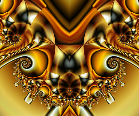 Computer generated abstract colorful fractal artwork for creative design, art, home decoration and entertainmentの写真素材