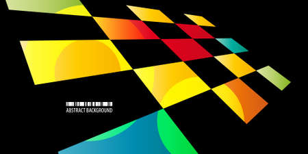 Abstract colorful background vector template with blended multiple geometric shapesのイラスト素材
