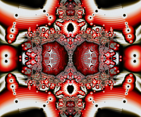 Computer generated abstract colorful fractal artwork for creative design, art, home decoration and entertainmentの写真素材