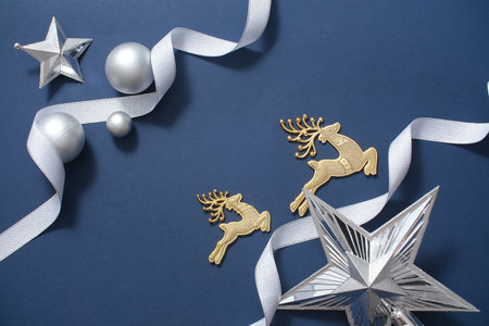 Decorative Christmas and New Year frames - greeting card banners. Sparkling decorative accessories...