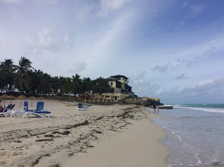 The Atlantic coast of Cuba. Manor on the ocean. Varaderoの写真素材