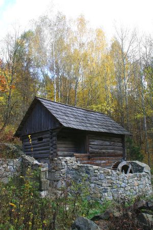 water mill - Autumn Landscape, beautiful vivid natureの写真素材