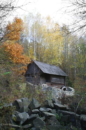 water mill - Autumn Landscape, beautiful vivid natureの写真素材
