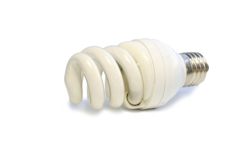 Fluorescent Lamp over the white backgroundの写真素材