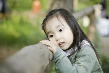 Pensive childの写真素材