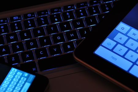 Various keyboards, phone, pad.の写真素材