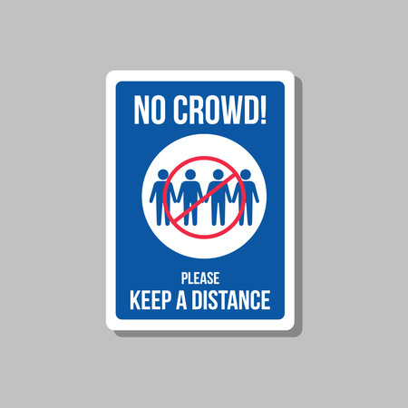no crowd of people signのイラスト素材