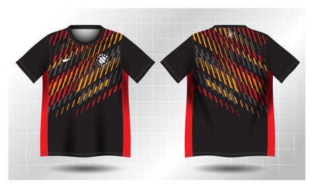 Soccer jersey template for football kit or soccer uniform. abstract background pattern for sport jersey design mockupのイラスト素材