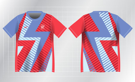 Soccer jersey template for sportswear. Vector Illustration. abstract background pattern for sport jersey design mockupのイラスト素材
