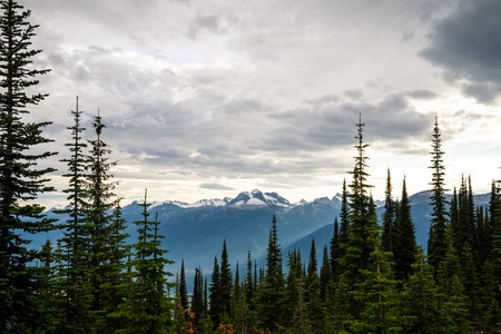 Canadian Mountains landscape photoの写真素材