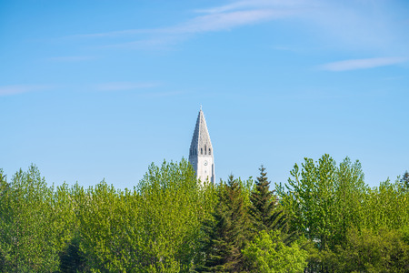 Photo of Hallgrim church in Reykjavik, Icelandの写真素材