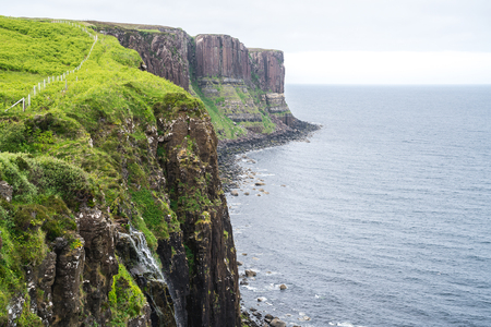 Kilt Rock Waterfall, Scotland, UKの写真素材